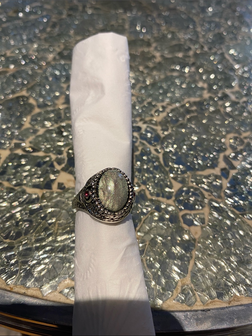 Silver Oval Statement Ring
